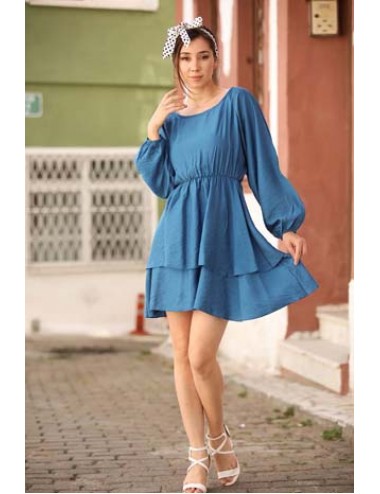 Mavi İspanyol Elbise